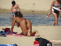Beach voyeur,  topless,  big boobs pic