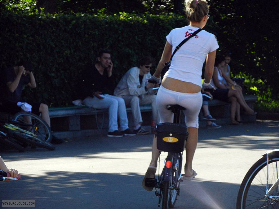 street voyeur, voyeur, see through, tight pants, white pants