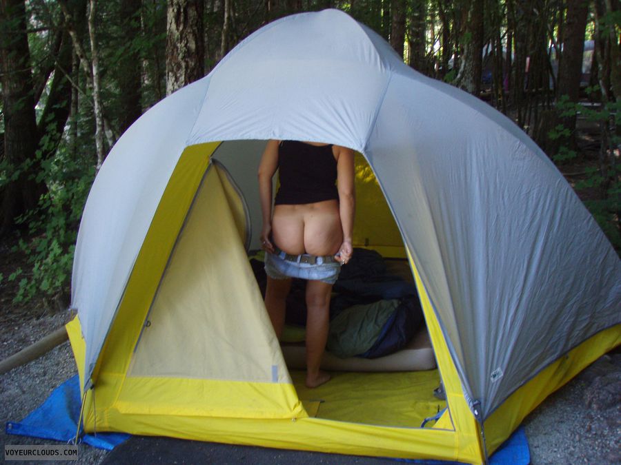 wife ass, tent, outdoor