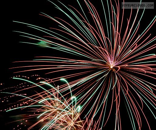 Fireworks, pretty colors, patriotic