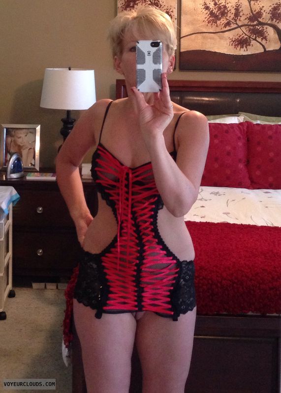 sexy wife, sexy lingerie, red lace, see through lingerie