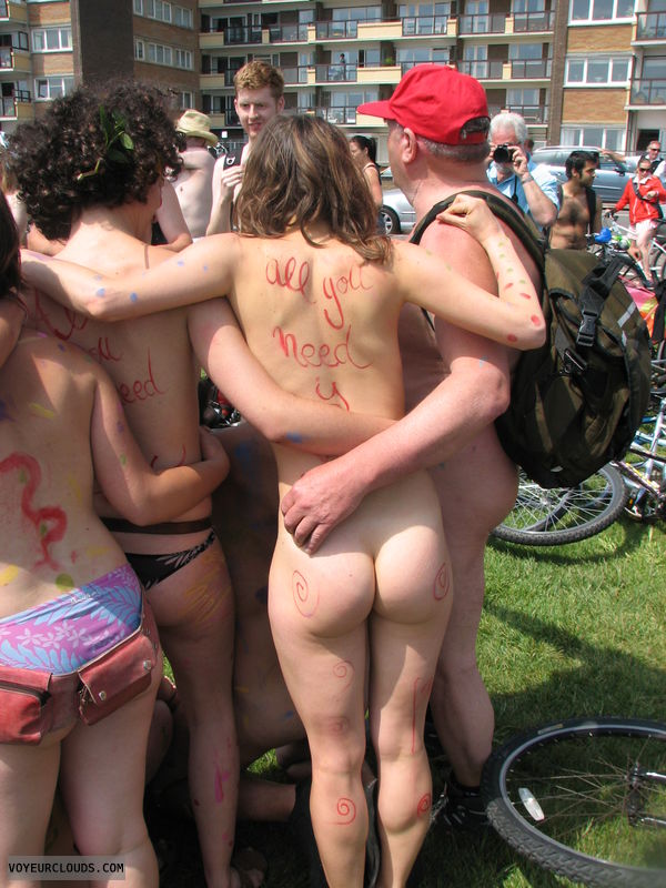 wnbr, round ass, round butt, body paint, nude, back view