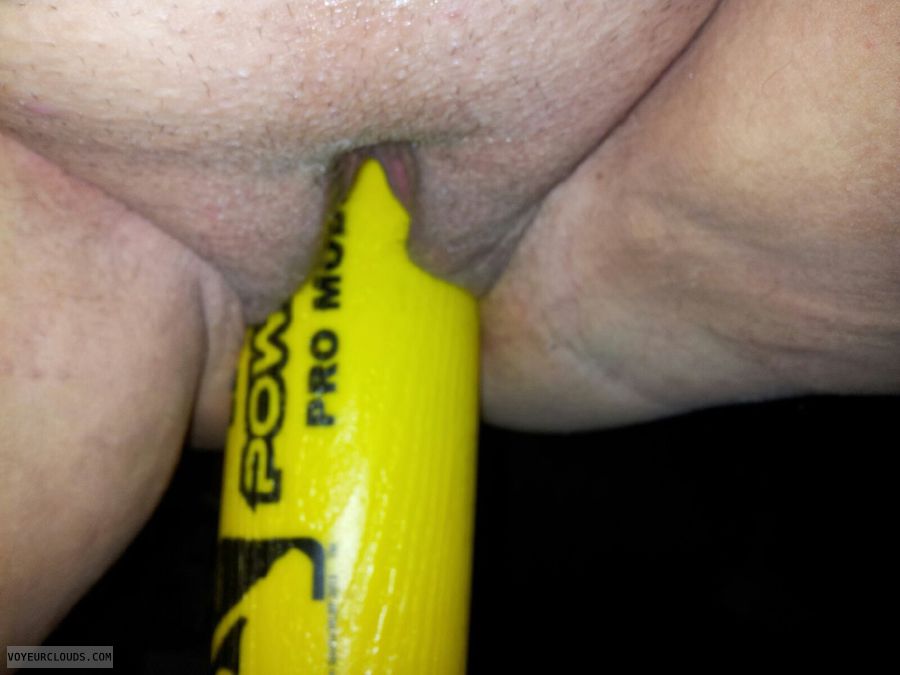 bat in pussy, pussy penetration, wet pussy, close up