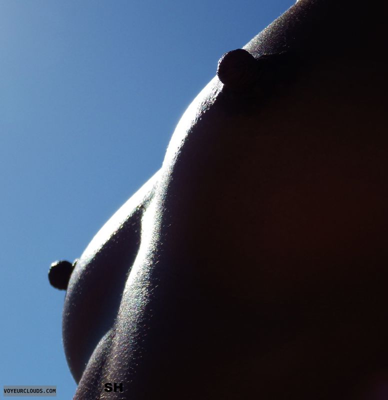 tits, boobies, nipples, sun, tanned, sky, topless