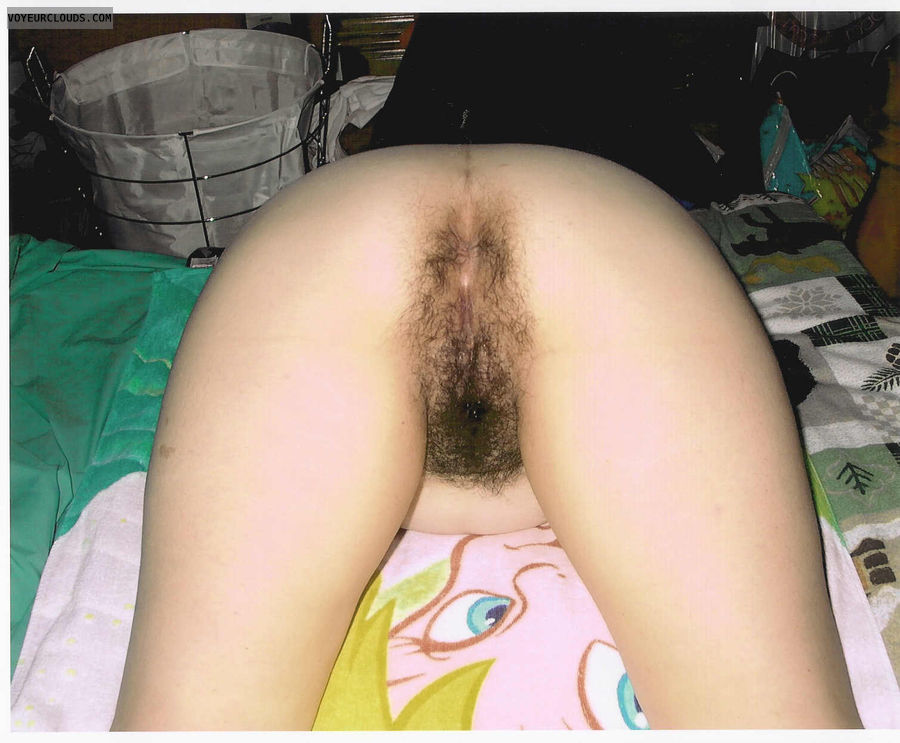 round ass, doggy, wfi, hairy pussy, bush, nude woman