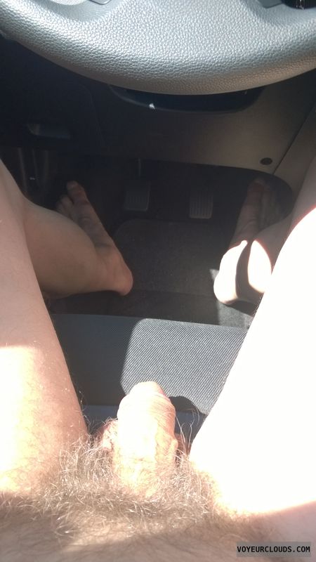 Nude driving, NIP, M, Male, Selfie