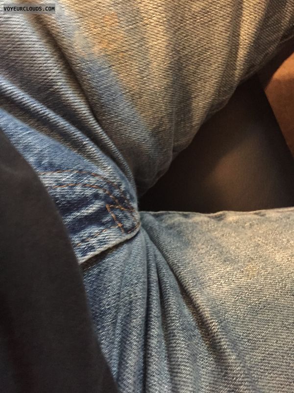 Tight jeans, Hard on, cock