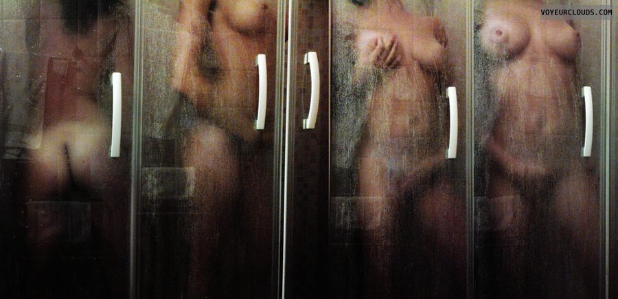 naked woman, medium tits, shower pics, wet body, collage