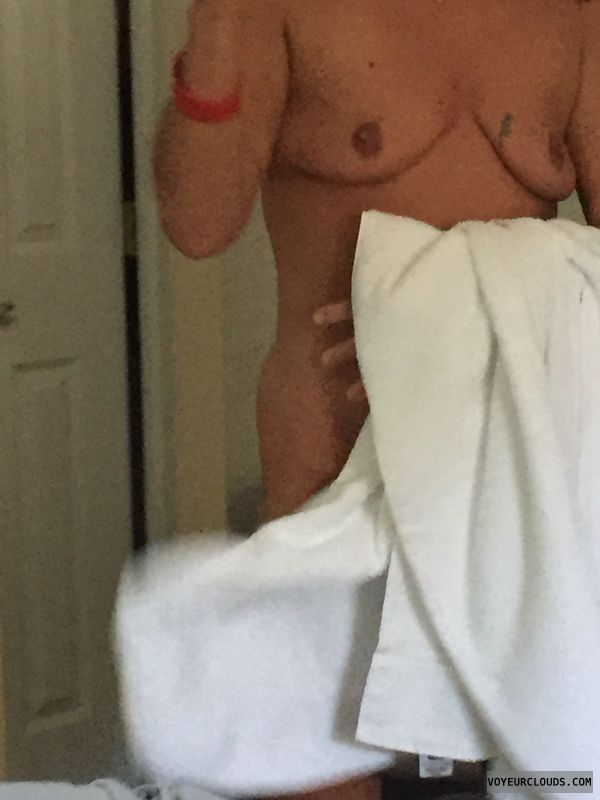 small tits, hard nipples, naked woman, tanned