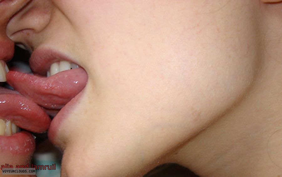 kiss, tongue, selfie