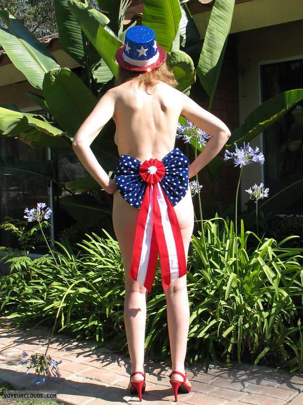 Exhibitionism, Patriotism, Clothed Male Nude Female