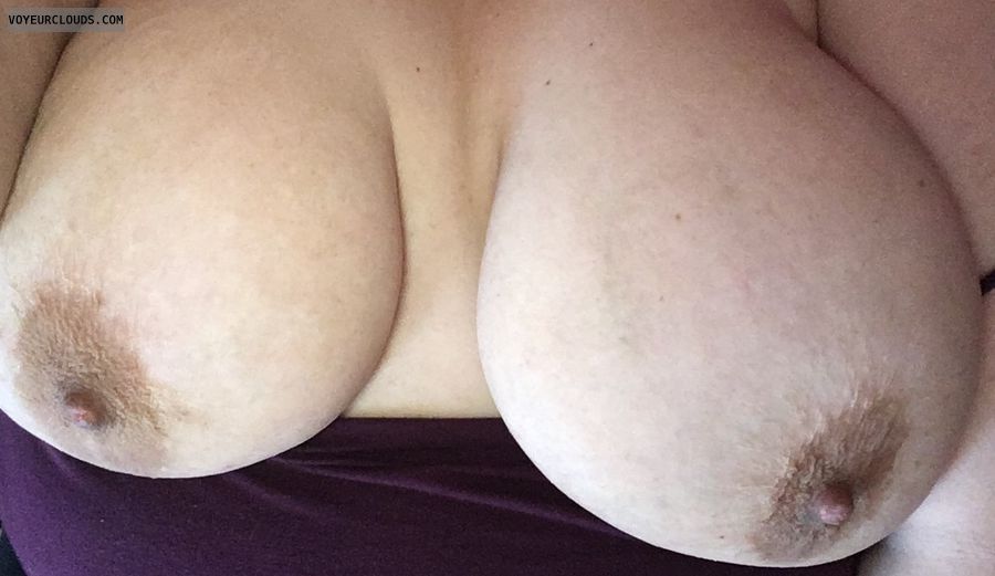tits out, braless, big boobs, big tits, hard nipples