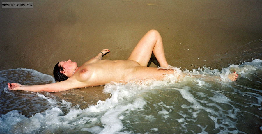 Venus, nude sleeping at the ocean