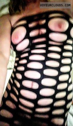tits out, mesh dress, hard nipples, big boobs, big tits