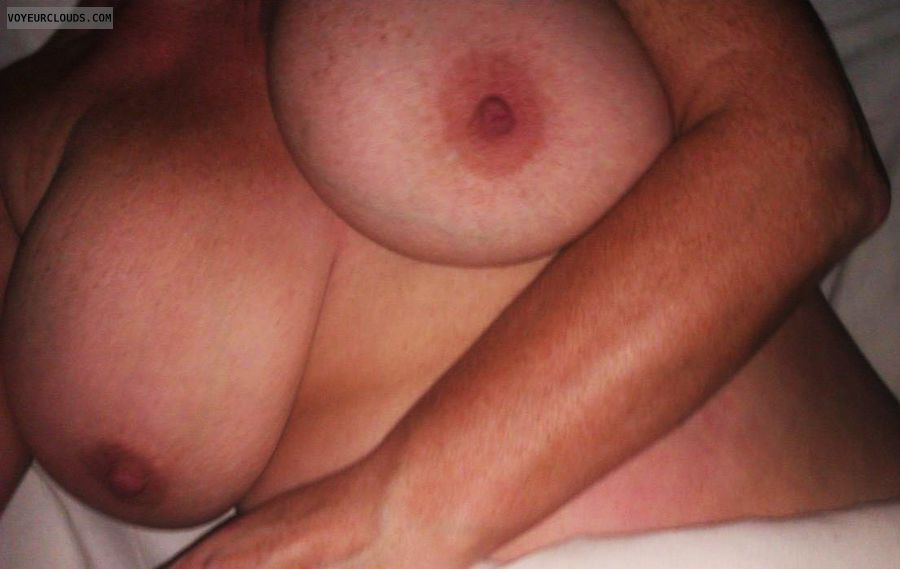 wife tits, hard nipples, topless, big boobs