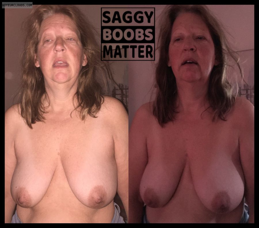 Saggy Boobs, Humor, 36D, Immature, Brown nips, Big Nips