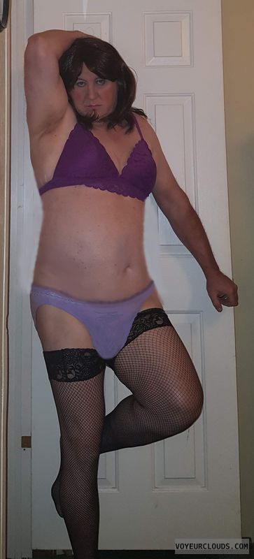 Me playing in new bra and panties