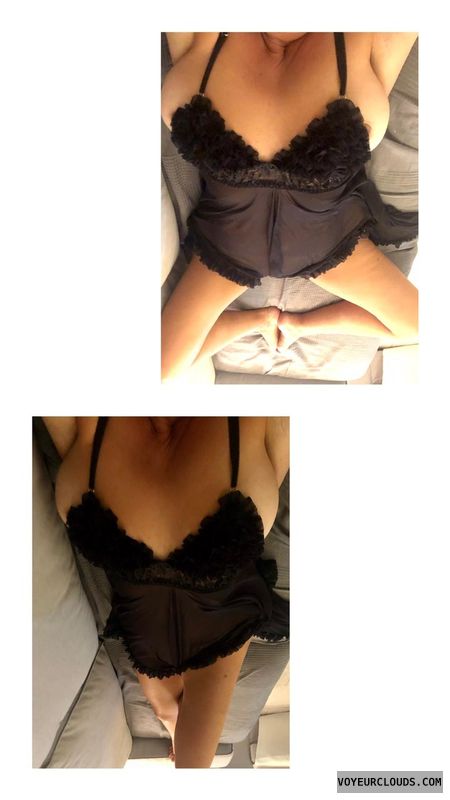Big boobs, long legs, Sofa, lingerie, black, blacklace