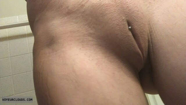 Shaved,  piercing, pussy