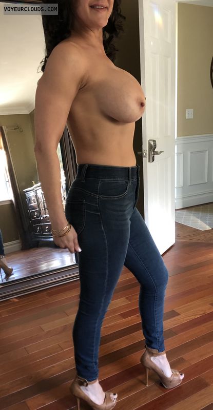 Nipples, boobies, jeans