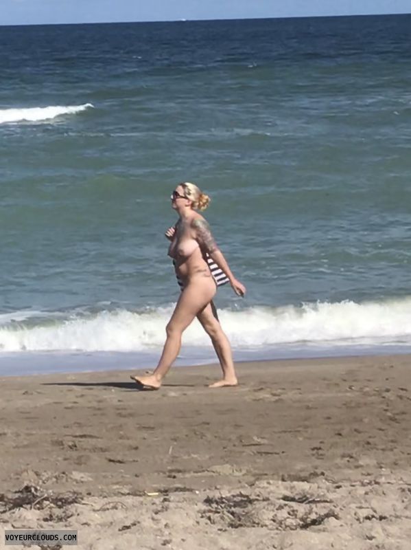 public, nude, naked, tits, breasts, beach
